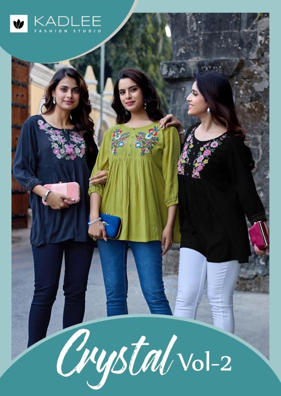 Kadlee crystal vol 2 short top kurtis wholesaler in surat